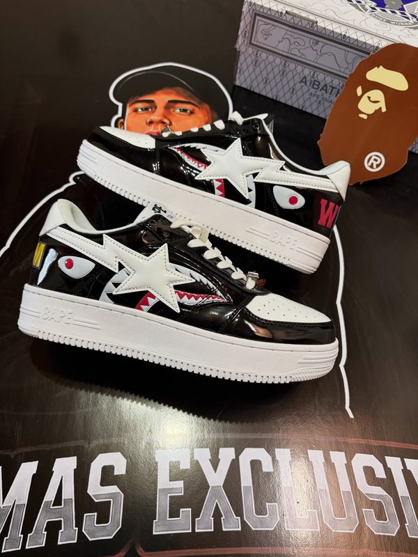 Bape Sta Shark negras y blancas